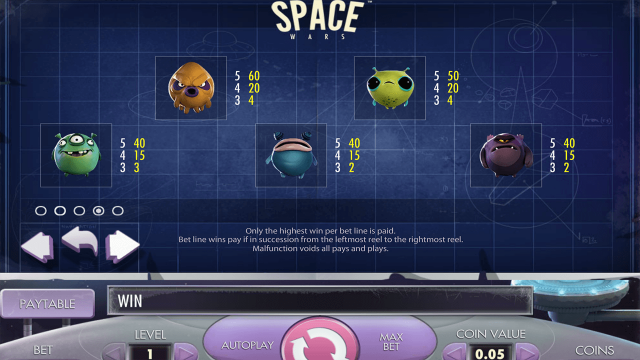Игровой интерфейс Space Wars 6